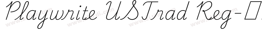 Playwrite USTrad Reg字体转换